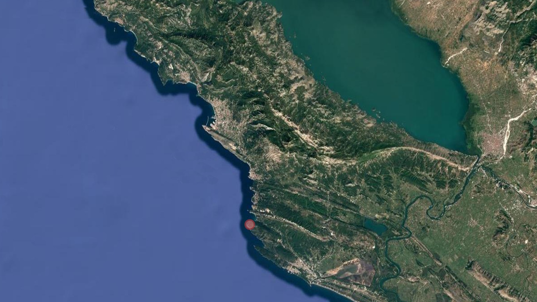 Montenegro south coast map context